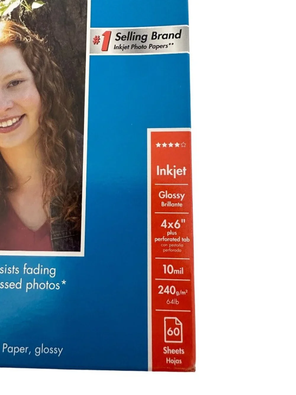 Premium HP Photo Paper Inject Glossy Card Stock 10mil 60 Sheets Print 4x6